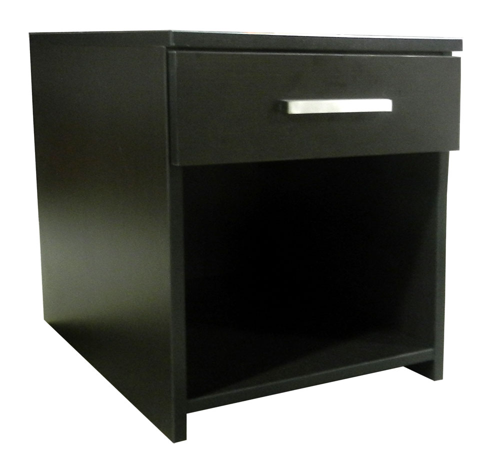 Contempo Pedestal\/Nightstand with Top Drawer and Open Compartment.